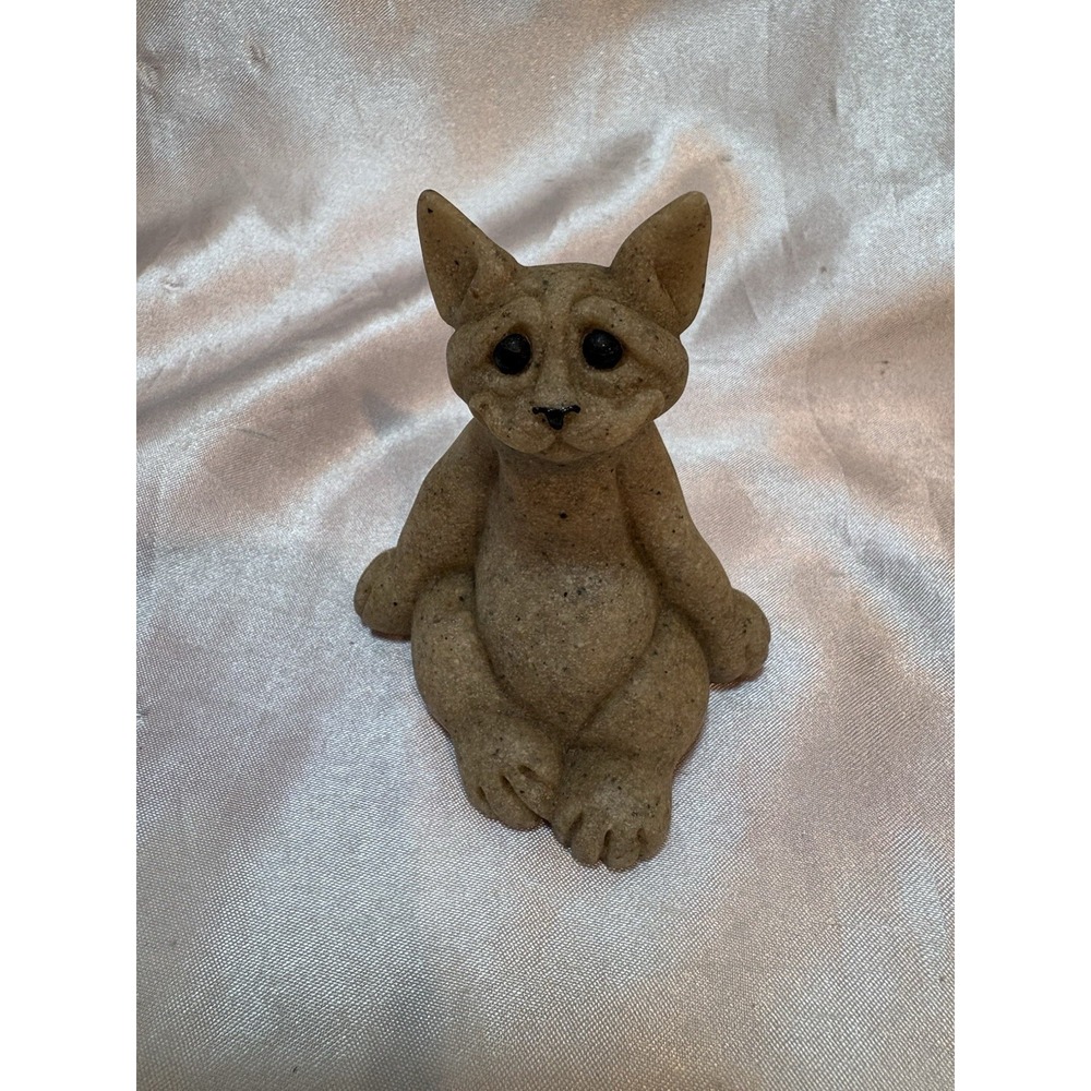 Vintage 2000 Second Nature Design Quarry Critters Carl The  Cat 2.5" Tall